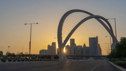 Beautiful Lusail city skyline during morning