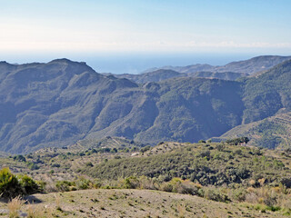 Fototapeta na wymiar Mountains of Andalucia in Spain 