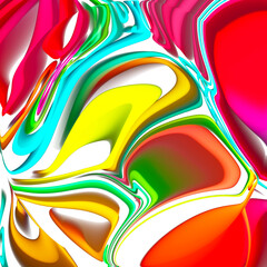 Surrealism, abstract, illustration, multi-colored, three-dimensional, shapes, gradient, background, fantasy