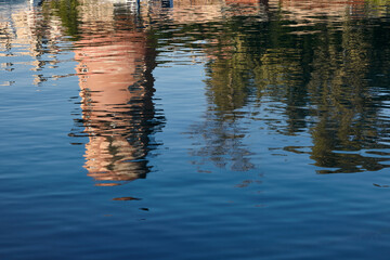 Reflections of ancient medieval buildings