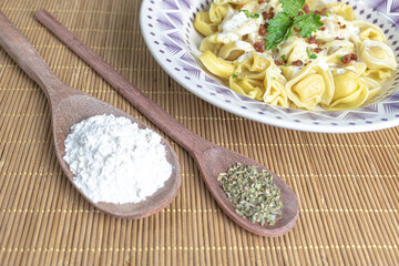 Cappelletti is a ring-shaped Italian pasta