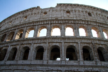 Fototapeta premium Rome, Italy, November 12, 2016. View of the Roman Colosseum in the Metropolitan City of Rome, Italy.