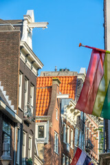 Amsterdam Rooftops and LGBT Flag