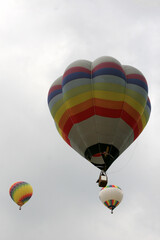 Heißluftballon in der Luft