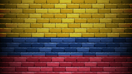 EPS10 Vector Patriotic background with Colombia flag colors.