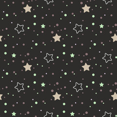 seamless pattern with cartoon stars