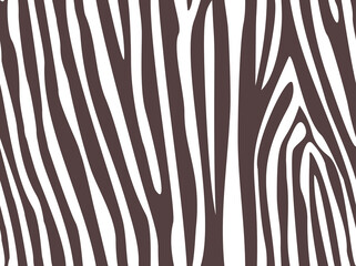 Seamless zebra skin pattern. Endless abstract background of dark and light stripes of zoo. Print on fabric and textiles. Vector background
