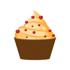 cupcake with red chips