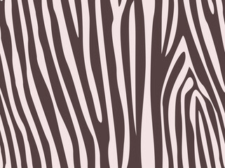 Seamless zebra skin pattern. Endless abstract background of dark and light stripes of zoo. Print on fabric and textiles. Vector background