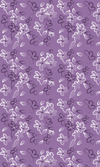 Twisted Abstract Floral seamless pattern for background, textile printing and wallpaper