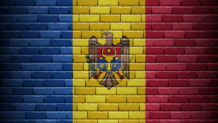 EPS10 Vector Patriotic background with Moldova flag colors.