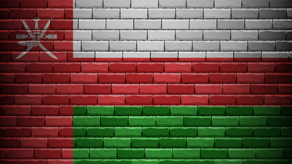 EPS10 Vector Patriotic background with Oman flag colors.