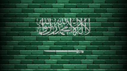 EPS10 Vector Patriotic background with Saudi Arabia flag colors.