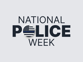 National Police Week United States holiday. USA Police Memorial Day. Concept design poster, placard, greeting card, banner. Vector illustration