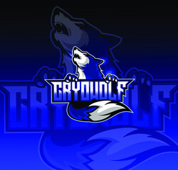 Fototapeta premium wolf mascot logo vector esport gaming logo 