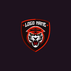 tiger head logo esport vector illustration mascot
