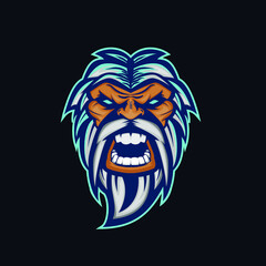 zeus Head for esport and sport mascot logo  © Agus
