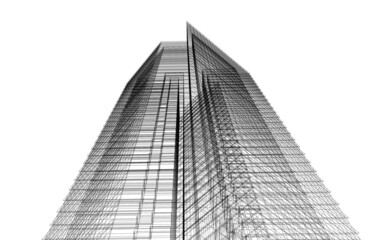 office building isolated on white