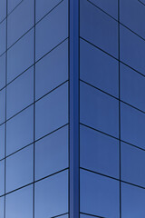 blue glass facade