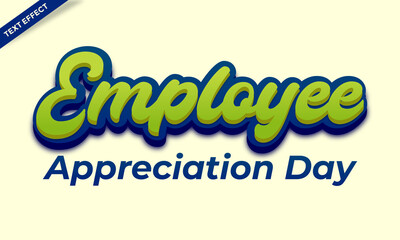 employee appreciation day text effect design