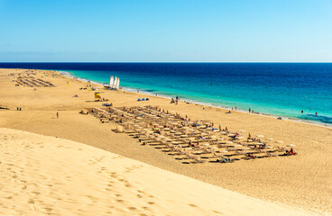 Beach in  Morro Jable, Fuerteventura, Spain 