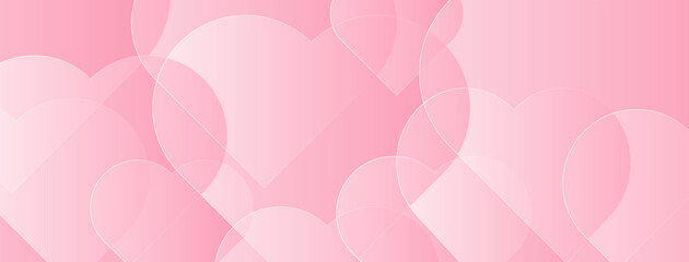 Valentine's day abstract graphic design Banner Pattern background web template. Vector
