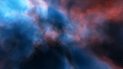 Beautiful nebula in cosmos far away 3d rendering	
