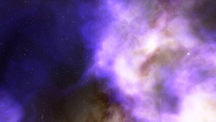 Beautiful nebula in cosmos far away 3d rendering	
