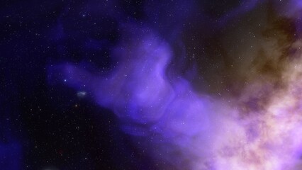 Naklejka na ściany i meble Beautiful nebula in cosmos far away 3d rendering 