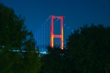Bosphorus Bridge at night from Nakkastepe