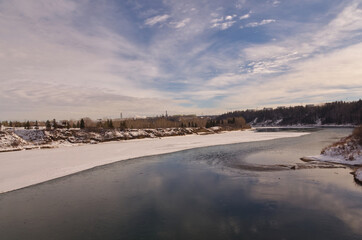 The North Saskatchewan River in Winter