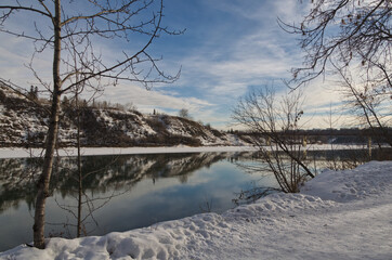 The North Saskatchewan River in Winter