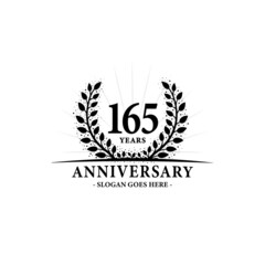 165 years anniversary logo. Vector and illustration.