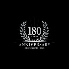 180 years anniversary logo. Vector and illustration.