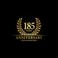 185 years anniversary logo. Vector and illustration.