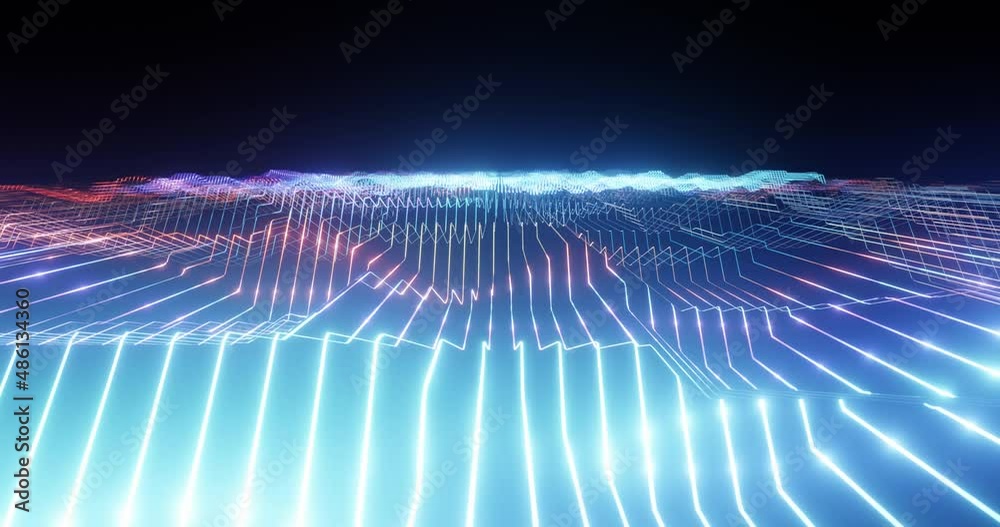 Poster network, wireless and iot motion background. high speed computer circuitry and network technology. f