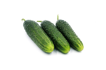 Cucumbers isolated on a white
