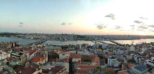 bridge and estuary view of istanbul