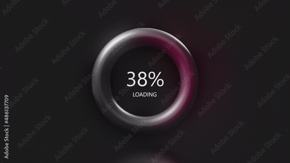 Aufkleber ring with luminous loading line. motion. luminous loading ring with percentages. percentage of load 