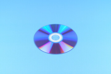 The CD rom lies on a horizontal surface