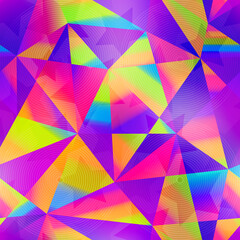 Obraz premium Vibrant triangle seamless texture.