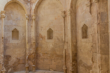 Walls of Ishak Pasha palace near Dogubeyazit, Turkey