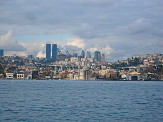 Fototapeta premium non-repeatable graphics of rainy clouds in Istanbul