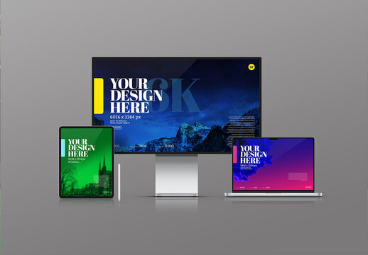 Laptop and Devices Mockup