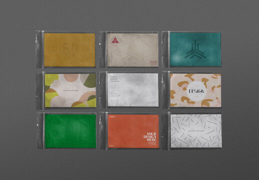 Plastic Zipper Bag and Business Card Set