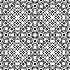 Black and white seamless pattern texture. Greyscale ornamental graphic design. Mosaic ornaments. Pattern template. Vector illustration. EPS10.