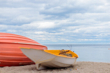 old boats on the beach