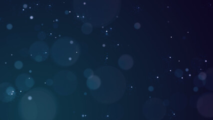 Abstract bokeh dark blue background. Luxary dark backtop with defocused glowing dots. Blurred glitter mutilated blinking stars and sparks. 3d rendering.
