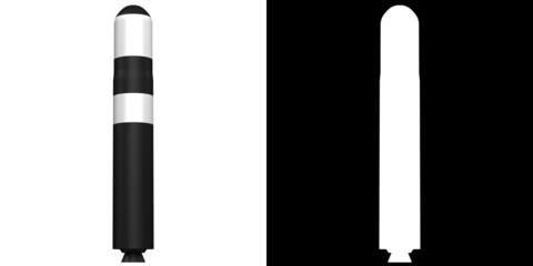 3D rendering illustration of a stylized trident d5 missile - obrazy, fototapety, plakaty