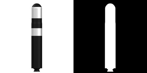3D rendering illustration of a stylized trident d5 missile - obrazy, fototapety, plakaty